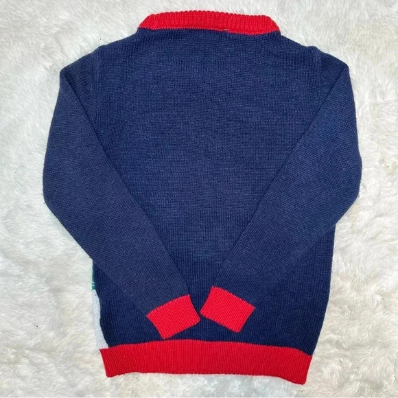 Christmas Santa  Dinosaur Sweater Blue/Green/Red/White Size 6 - Picture 10 of 16